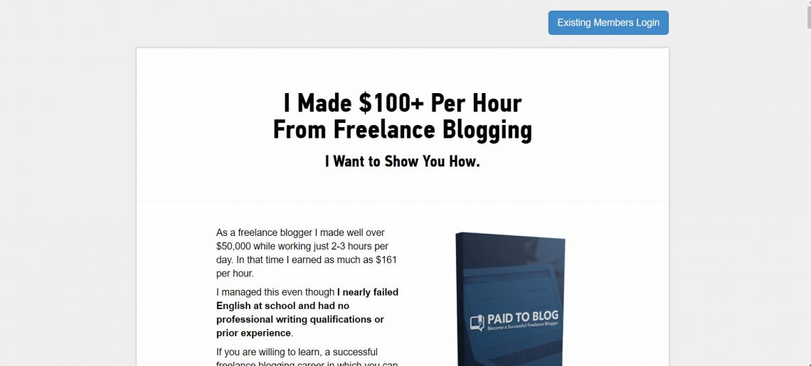 freelance job site paid to blog