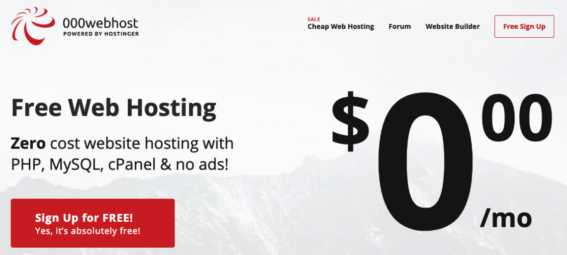 Free hosting on 000webhost