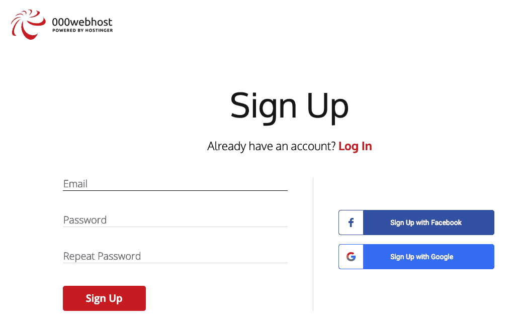 sign up for 000webhost for free hosting