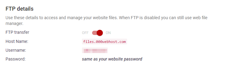 Your FTP login credentials.